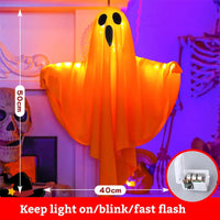 Halloween LED Glow Ghost Lights for Home Indoor Outdoor Hanging Decoration Haunted House Horror Props Bar Supplies 2024 New - stylishhomedecor2024.com