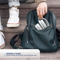 Foldable Wireless Bluetooth Over-Ear Headphones – Built-In Mic, White - stylishhomedecor2024.com