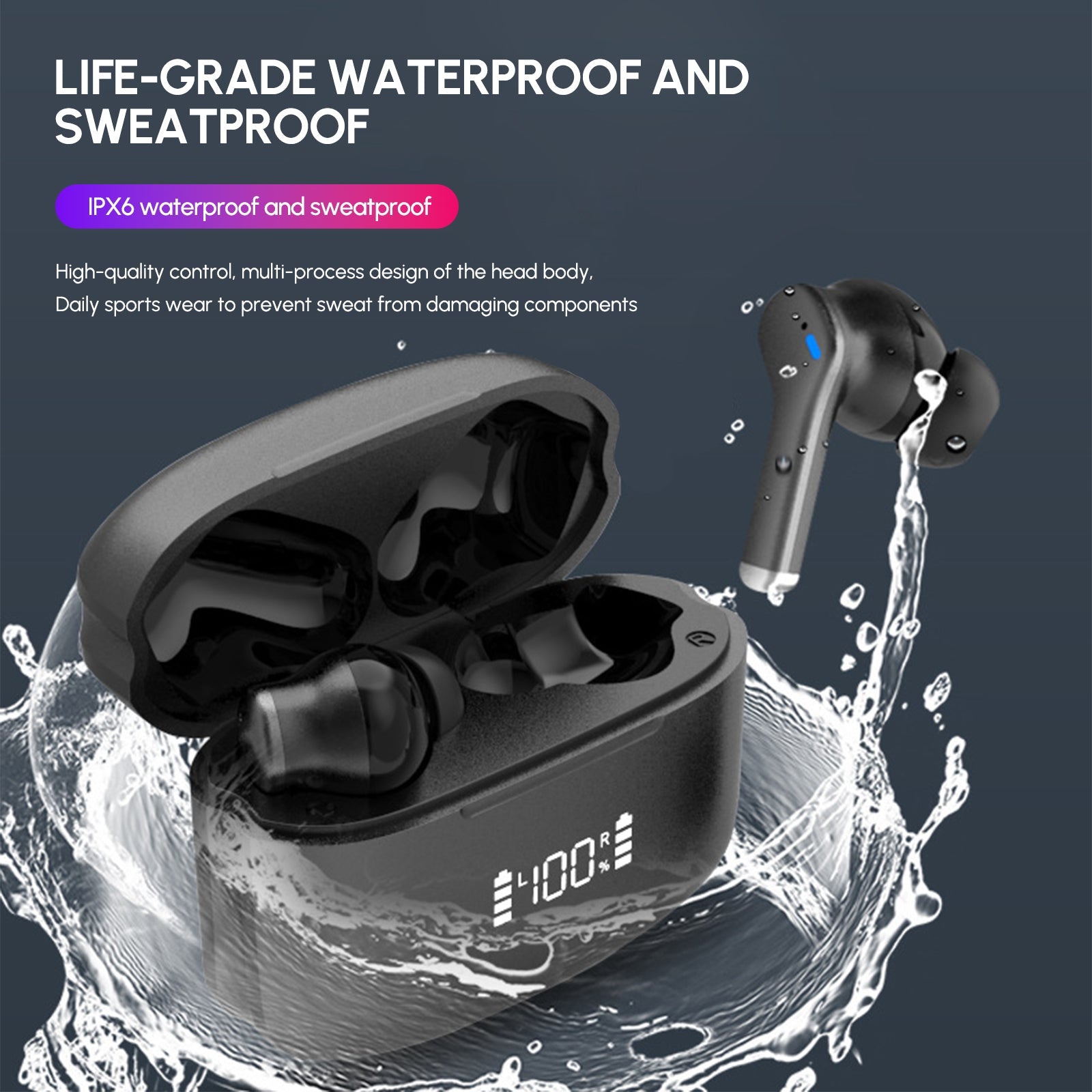 Dual Noise Cancelling True Wireless Earbuds Bluetooth Headphones - stylishhomedecor2024.com