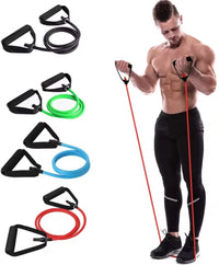 5 Levels Resistance Hot Yoga Pull Rope Bands Handles Elastic Sports Bodybuild Home Gym Workouts Muscle Training Rubber Tube Band - stylishhomedecor2024.com