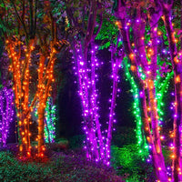 Halloween 300 LED String Lights, 100FT Connectable String Lights with 8 Lighting Modes, Halloween Decorations for Party Carnival Supplies, Indoor Outdoor Yard Garden Decor (Purple) - stylishhomedecor2024.com