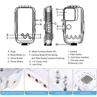 PULUZ 40M/130Ft Waterproof Diving Case for 15 14 13 12 11 Pro Max plus with One-Way Valve Underwater Video Housing Cover - stylishhomedecor2024.com