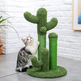 23" Cactus Cat Scratching Posts Medium Sisal Cat Scratcher,Green - stylishhomedecor2024.com