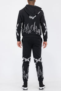 Chenille Flame Sweat Suit - stylishhomedecor2024.com