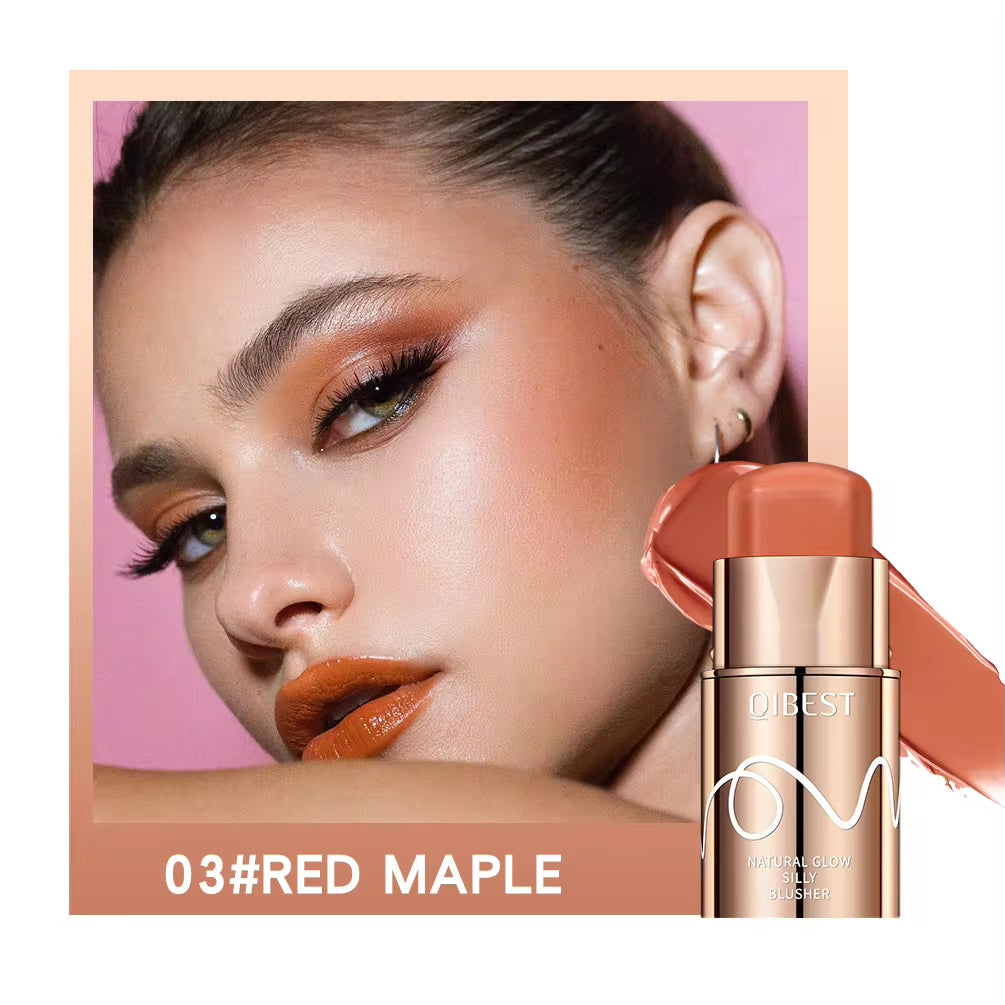 Buildable tint stick swatches on skin