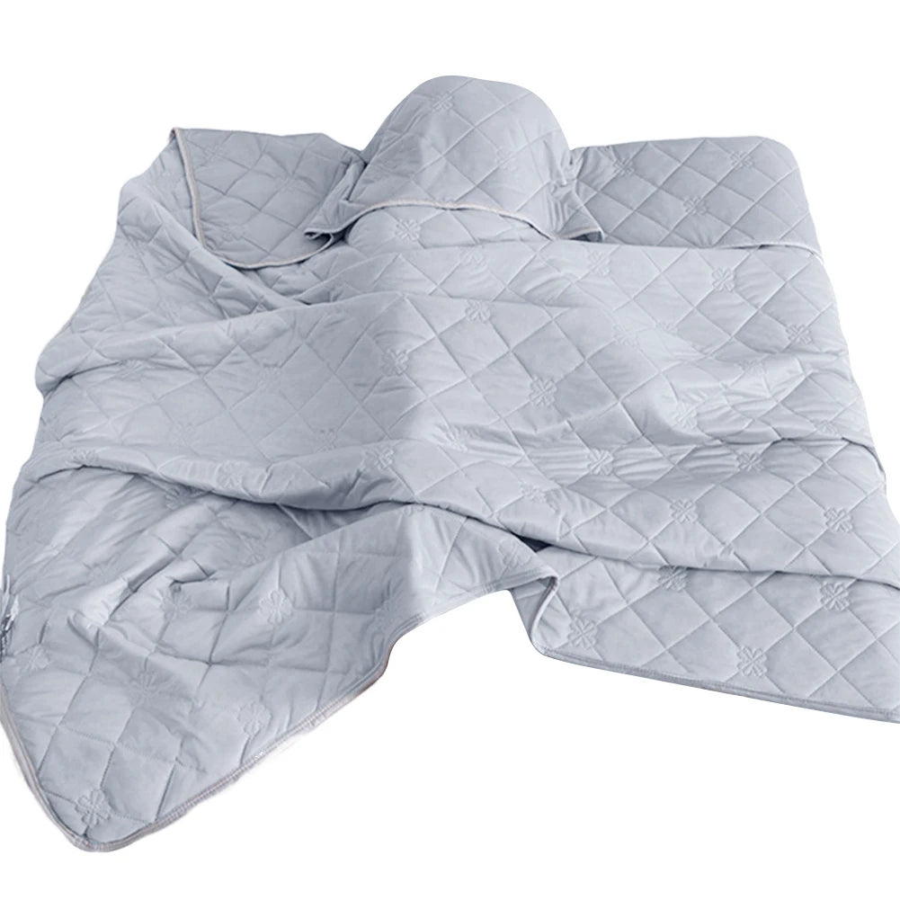 Cooling blanket paired with summer pillows
