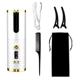 Curler being packed into travel bag