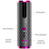 Curls styled with cordless automatic curler