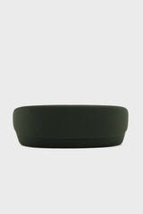 Designer green sofa with minimalist lines