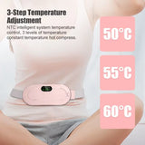 Discreet period heating belt worn under clothing