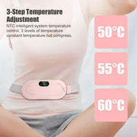 Discreet period heating belt worn under clothing