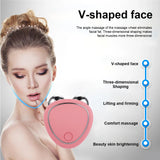 Ergonomic EMS roller for facial contouring