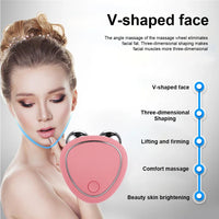 Ergonomic EMS roller for facial contouring
