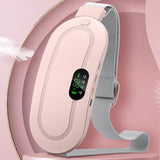 Heating and vibration massager for abdominal cramps
