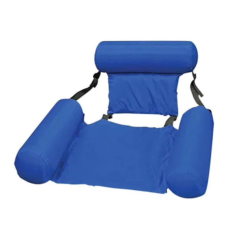 Inflatable pool hammock floating lounger chair