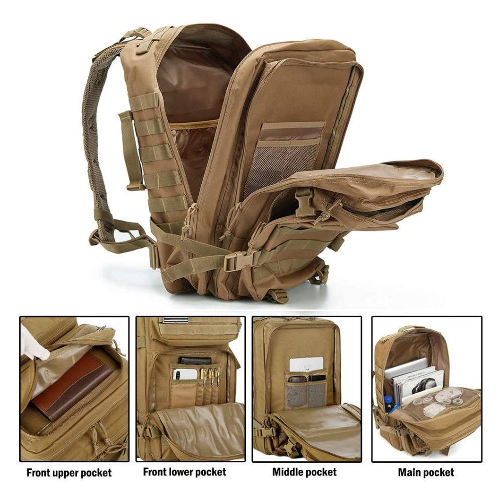 Tactical 45L Molle Rucksack Backpack - stylishhomedecor2024.com