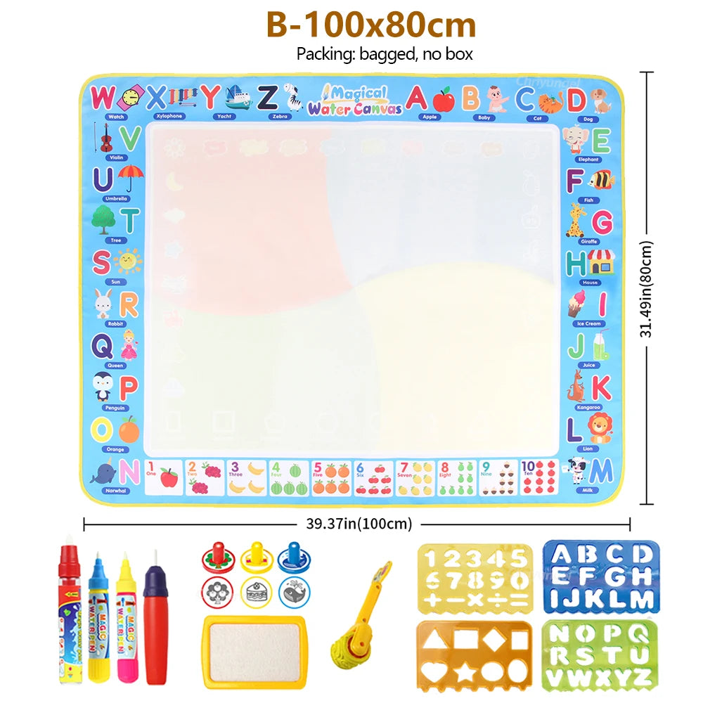 Lightweight foldable water drawing mat for travel