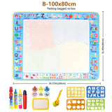 Lightweight foldable water drawing mat for travel