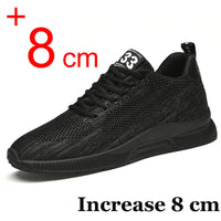 Men's elevator sneakers with 6cm hidden heel