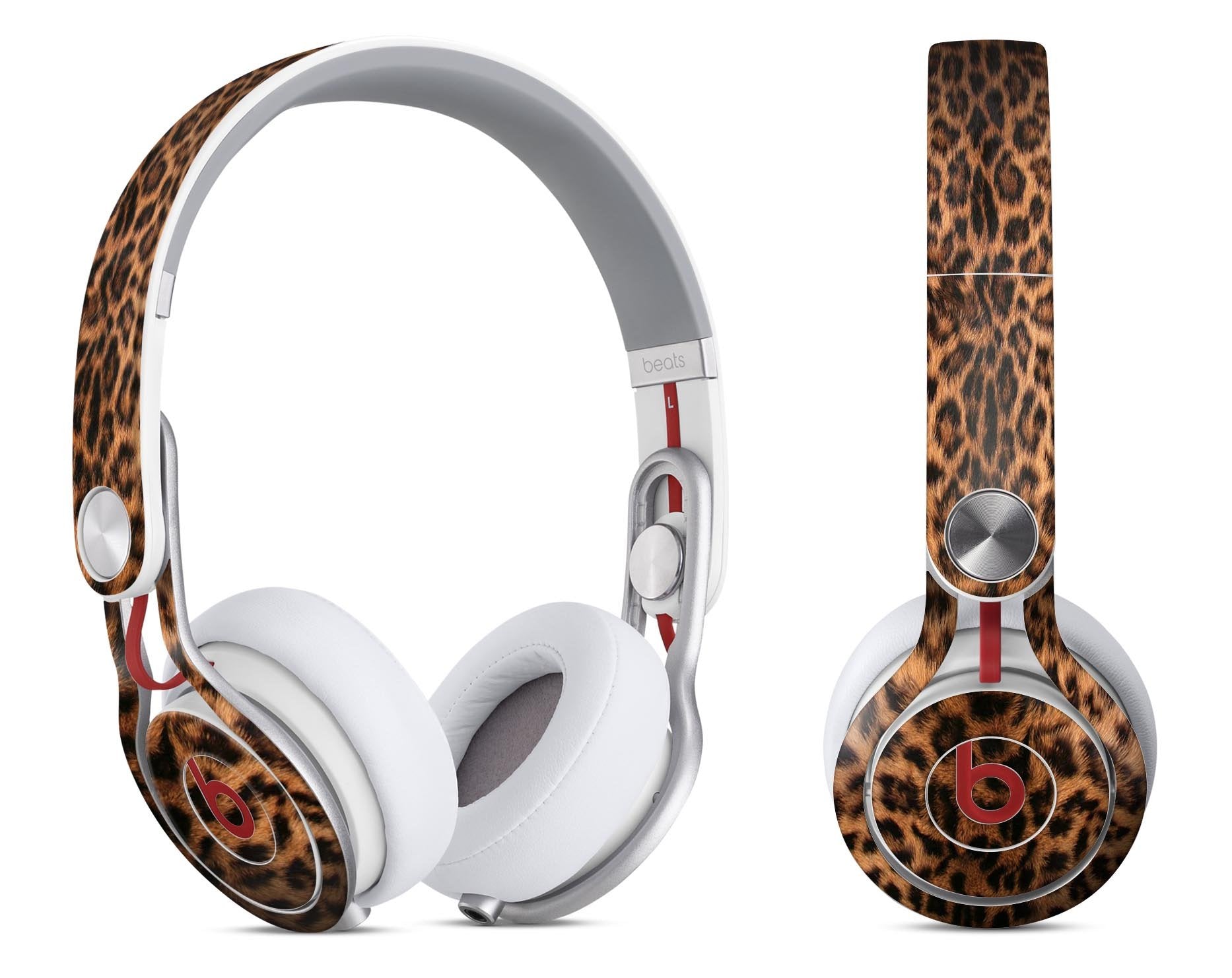 Mirrored Leopard Hide - Full Body Skin Decal Wrap Kit for Beats by Dre - stylishhomedecor2024.com