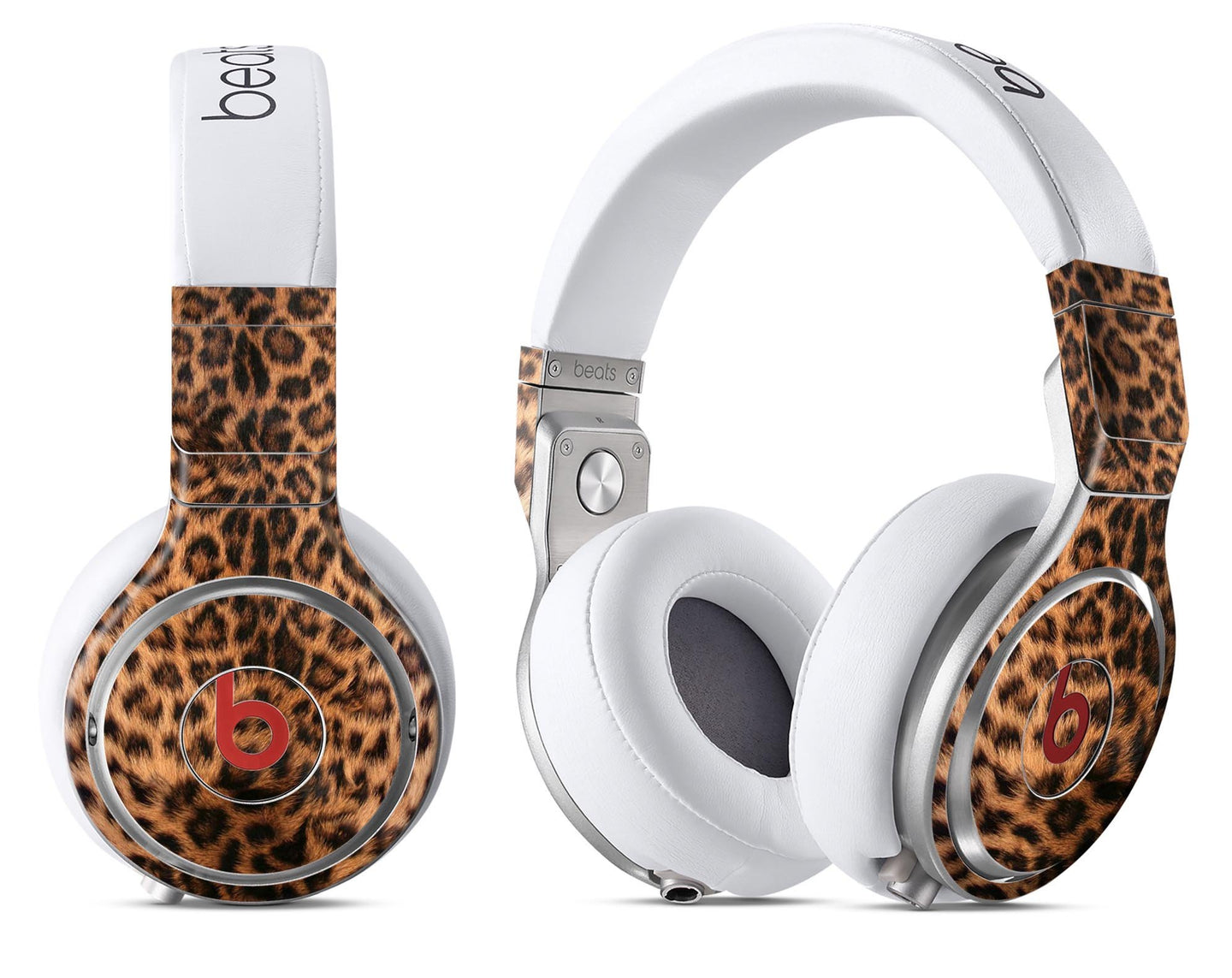 Mirrored Leopard Hide - Full Body Skin Decal Wrap Kit for Beats by Dre - stylishhomedecor2024.com