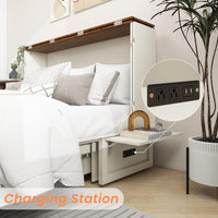 Mobile murphy bed on wheels