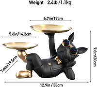 Modern home accent dog sculpture with utility