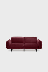 No assembly beige velour bean sofa