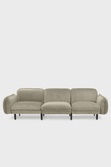 Plush velvety beige seating for comfort
