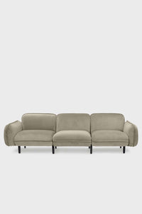 Plush velvety beige seating for comfort