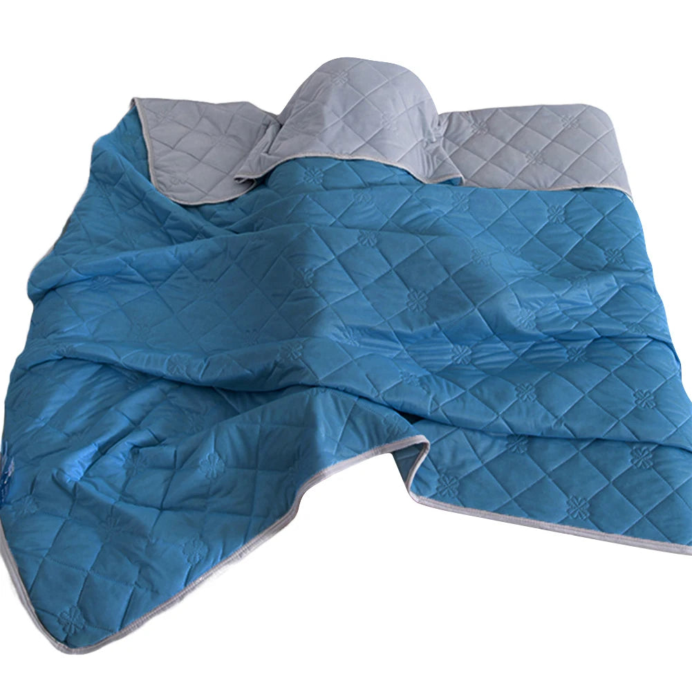 Portable blanket rolled for travel