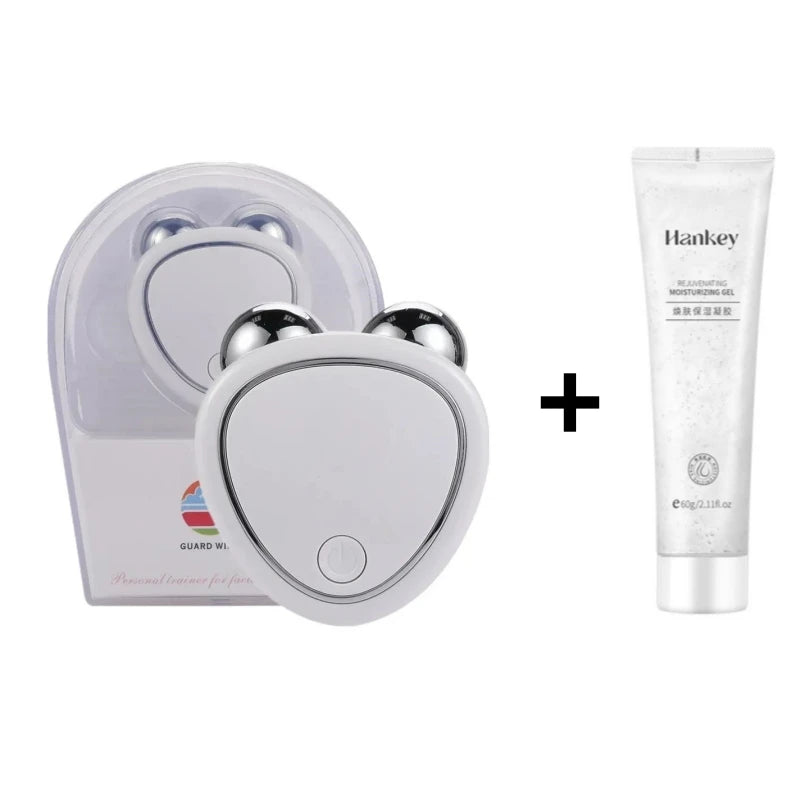 Portable electric facial massager roller