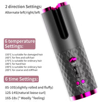 Portable hair curler with USB cable