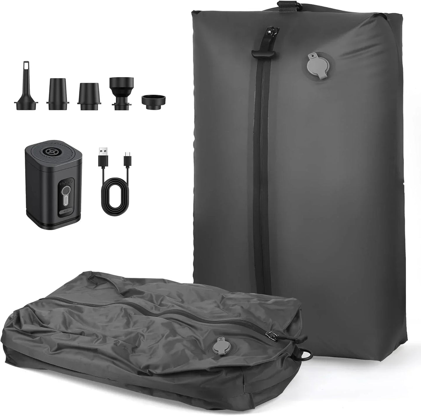 Pump with grip and ergonomic design