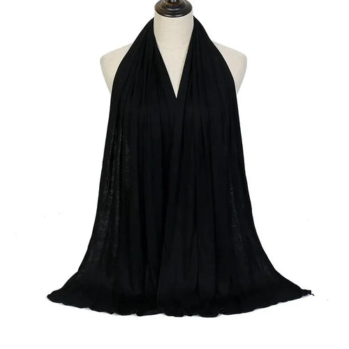 Modal Cotton Jersey Hijab Scarf – Soft, Stretchy, and Breathable Long Shawl