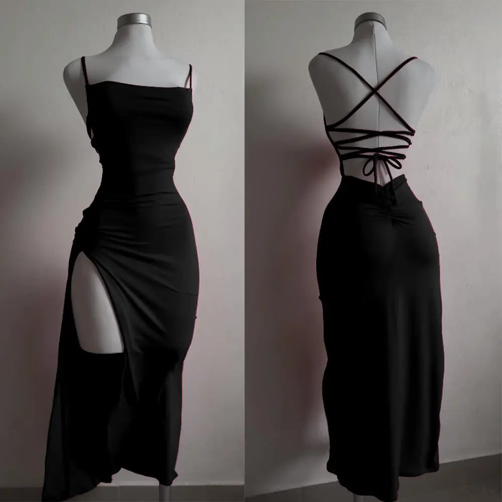 High-Sensibility Halter-strap Summer Dress – “Spice Girl” Hip A-Line