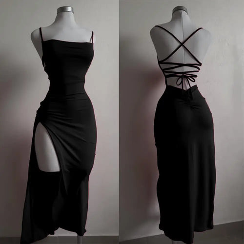 High-Sensibility Halter-strap Summer Dress – “Spice Girl” Hip A-Line