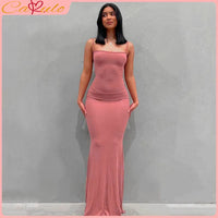 Satin Slip Sleeveless Backless Maxi Dress Women 2023 Y2K Summer - stylishhomedecor2024.com