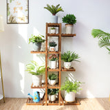 Indoor 6 Tier Wooden Plant Home Decor Stand - stylishhomedecor2024.com