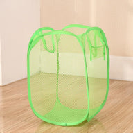 Foldable Color Mesh Clothes Dirty Clothes Basket Household Mesh Dirty
