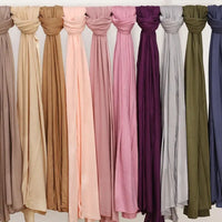 Modal Cotton Jersey Hijab Scarf – Soft, Stretchy, and Breathable Long Shawl