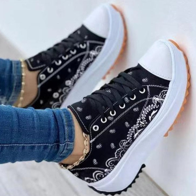 2022 Pattern Canvas Women Sneakers Casual Sport Shoes - stylishhomedecor2024.com