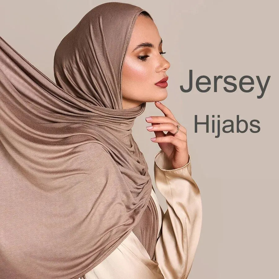 Modal Cotton Jersey Hijab Scarf – Soft, Stretchy, and Breathable Long Shawl