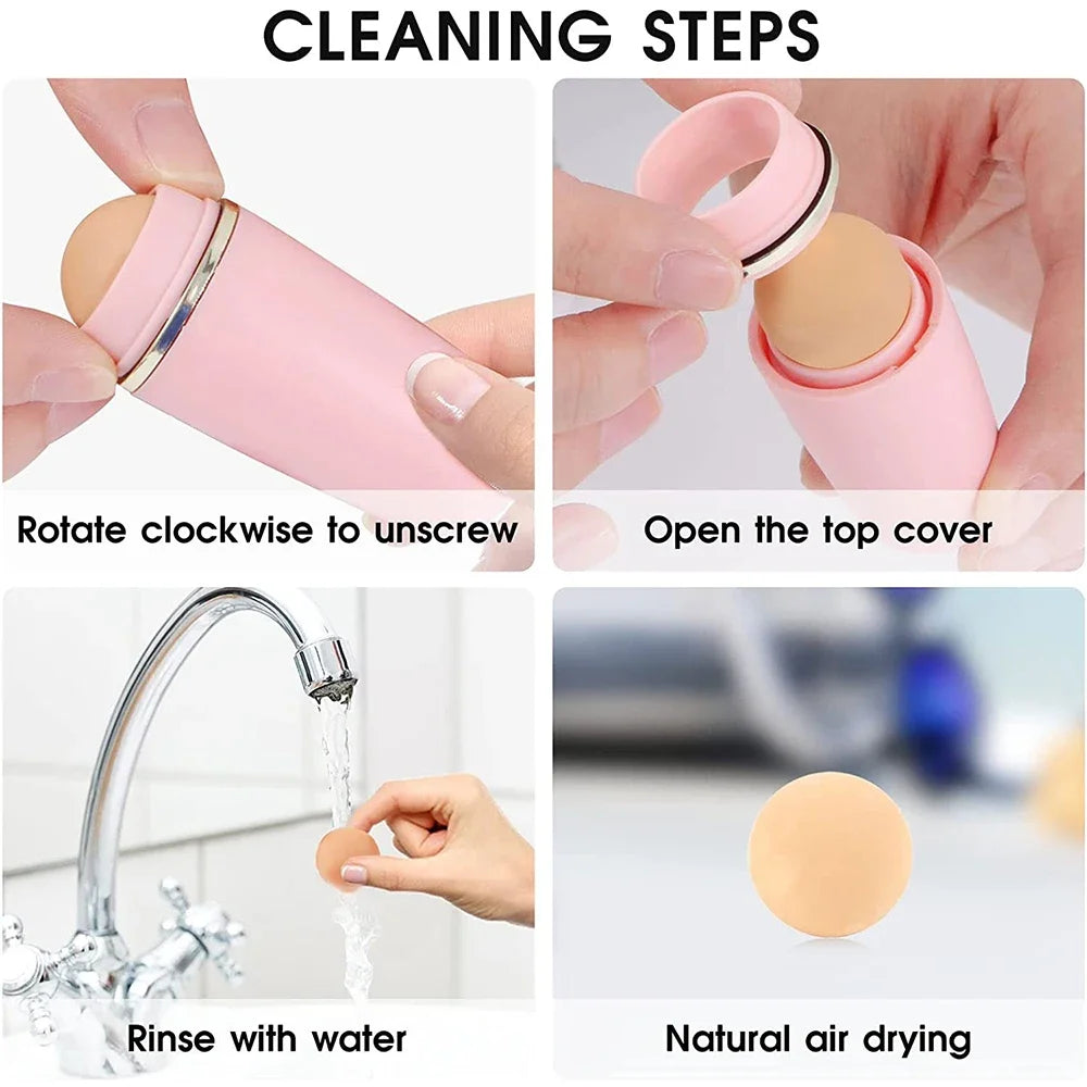 Face Oil Absorbing Roller Natural Volcanic Stone Massage Body Stick