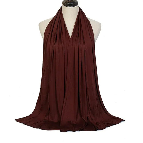 Modal Cotton Jersey Hijab Scarf – Soft, Stretchy, and Breathable Long Shawl