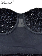 Znaiml Luxury Christmas Birthday Strapless Night Club Prom Bodycon