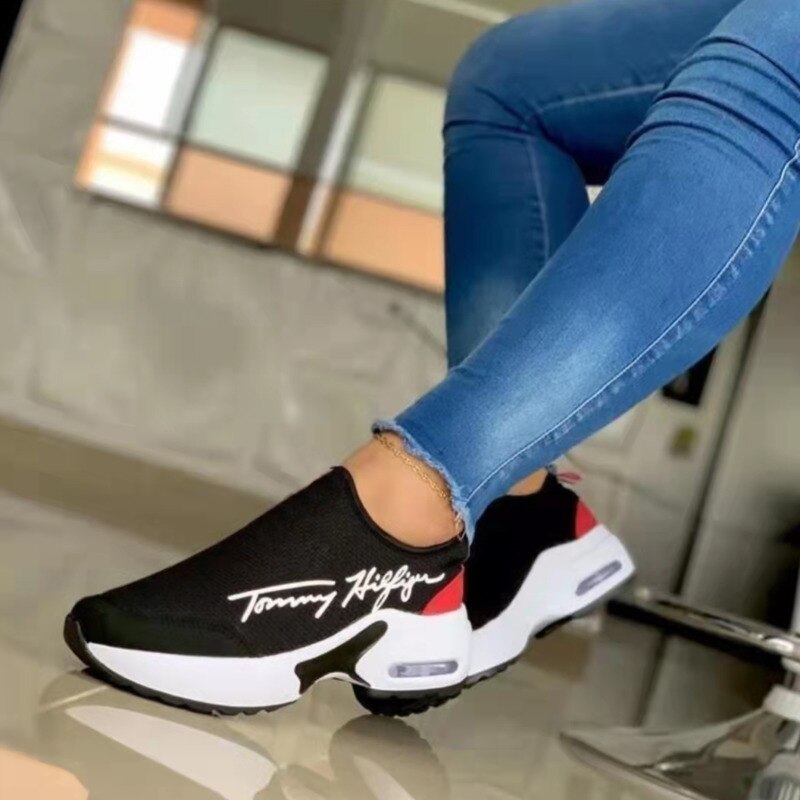 Casual Breathable Wedges Ladies Walking Sneakers Flat Women Shoes - stylishhomedecor2024.com