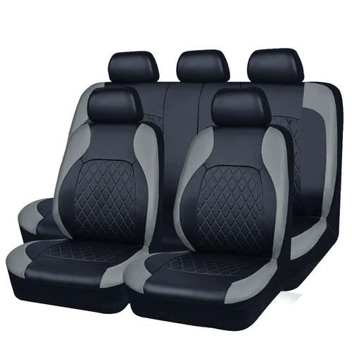 All-Season Quilted PU Leather Car Seat Cover – Universal Fit