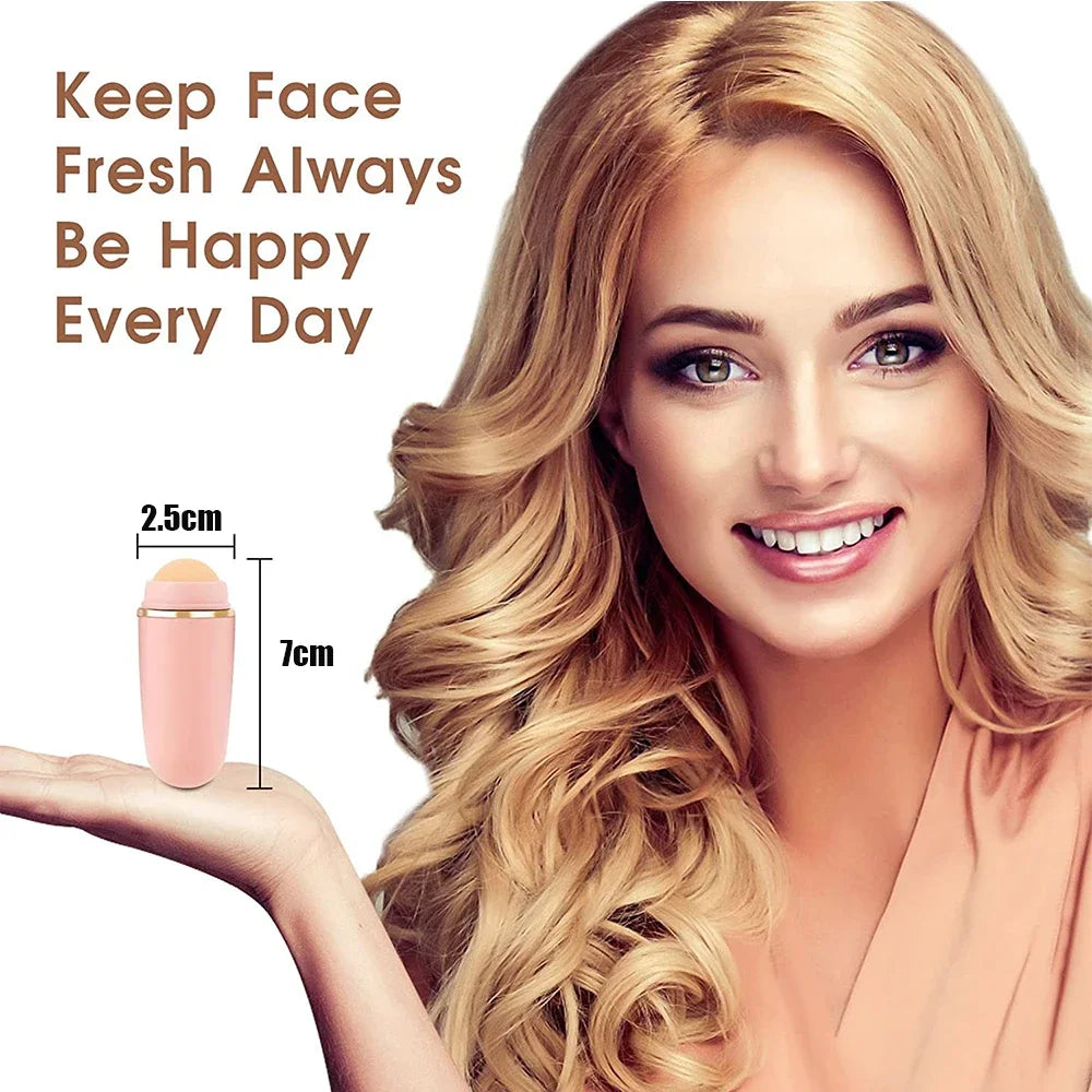 Face Oil Absorbing Roller Natural Volcanic Stone Massage Body Stick