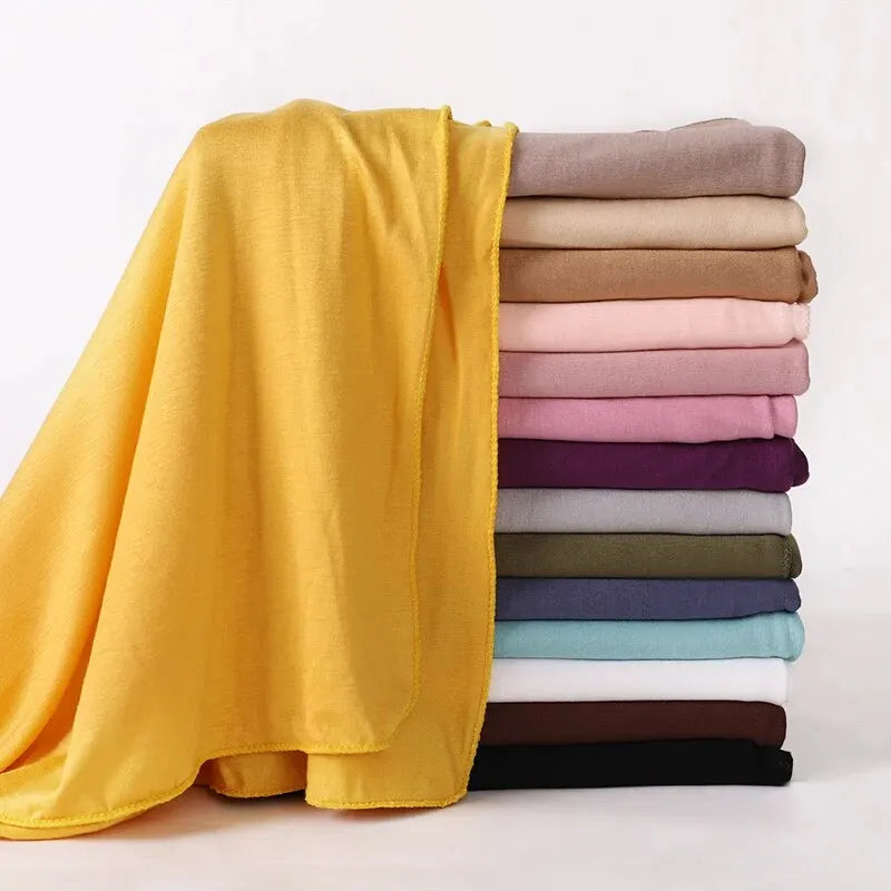 Modal Cotton Jersey Hijab Scarf – Soft, Stretchy, and Breathable Long Shawl